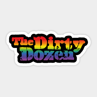 The Dirty Dozen logo (rainbow effect) Sticker